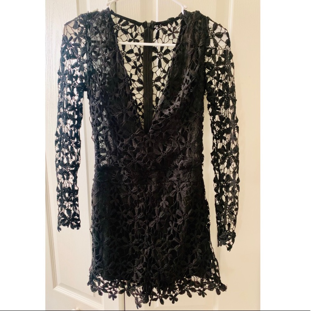 Black Lace Romper